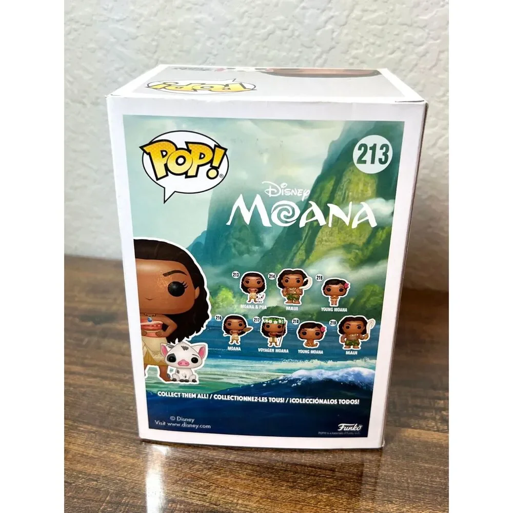 Funko Pop Disney Moana & Pua #213 Vinyl Figure Princess & Pig Set – New in Box